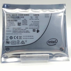 Intel 3.84TB SSD DC S4500 Series 2.5" SATA III Solid State Drive SSDSC2KB038T701 - Picture 1 of 6