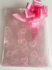 ShredAstic Pink Heart Cellophane Wrap Pink pull bow Hamper Wrap Kit Mothers Day