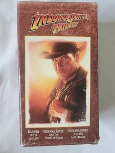 Indiana Jones VHS 3 Movie Boxed Set Temple Doom Raiders Of Lost Ark Last Crusade - Picture 1 of 6