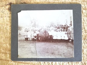CLASS PHOTO,EARLY 1900'S.VTG 4.5" x 3.8" PHOTO ON CARD*CP4 - Picture 1 of 3