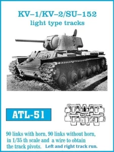 Friulmodel - Pistas de tanque de metal para pistas de tanque ligero KV1/KV2 1/35 - ALT51 - Imagen 1 de 1