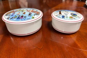 Villeroy Boch Design Naif Christmas Laplau Porcelain Lidded Candy & Trinket Dish - Picture 1 of 17