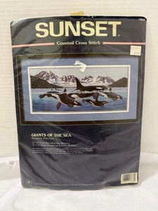 Punto de Cruz Contado Sunset Vintage #13636 Gigantes del Mar por Terry Pyles Nuevo - Imagen 1 de 4