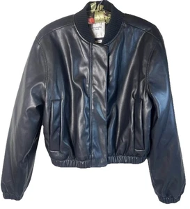 Abercrombie & Fitch Bomberjacke Damen schwarz Kunstleder XS - Bild 1 von 13