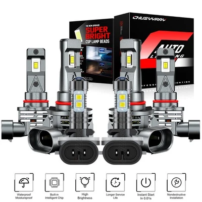 Para Nissan Armada 5.6L V8 2005-2010 6X Faros LED Hi/Lo + Faros antiniebla Foto 1 de 4