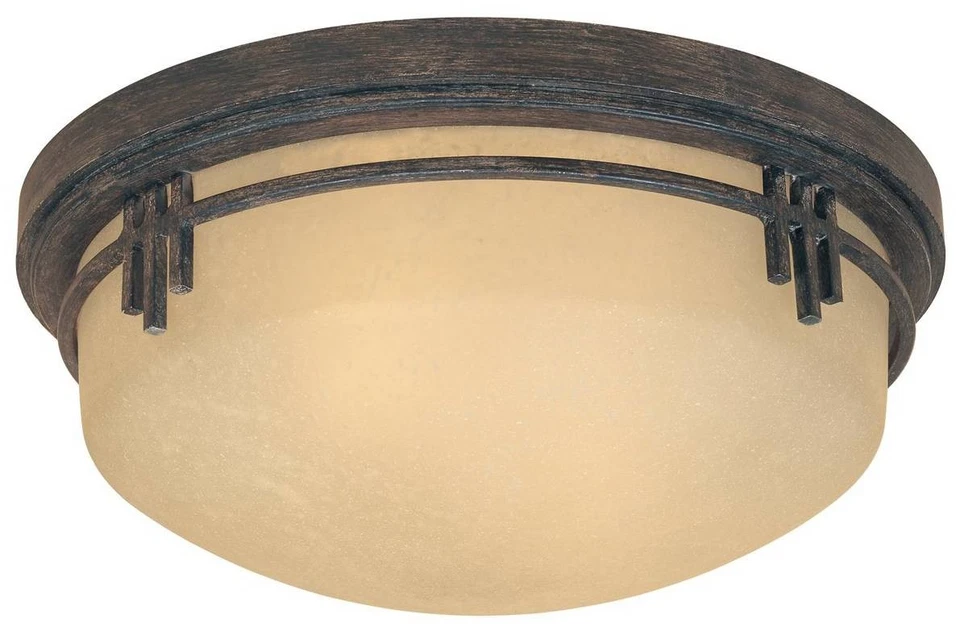 Lámpara de techo Mission Ridge 13" caoba cálida Foto 1 de 1