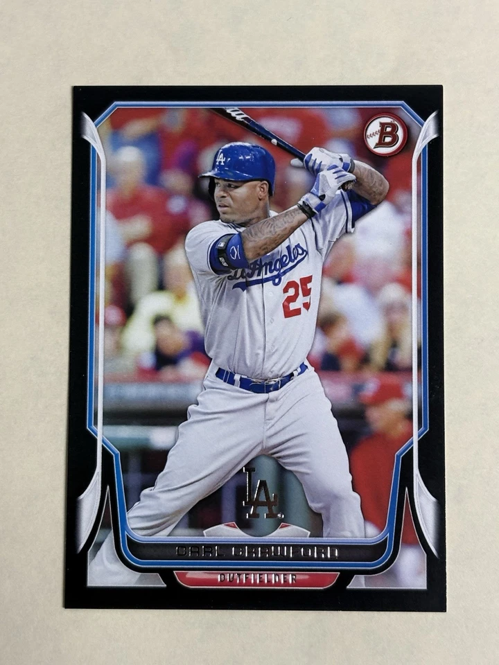 2014 Bowman - Carl Crawford #139 Black /25 - Image 1 of 4