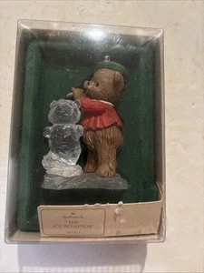 Vintage 1981 Der Eisskulptur Bär Schneemann Skulptur Punze Andenken Ornament - Bild 1 von 8