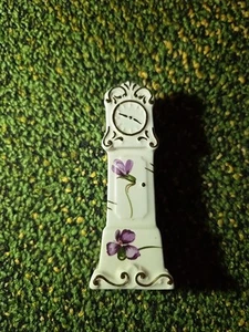 VINTAGE HAMMERSLEY PORCELAIN DOLLHOUSE MINIATURE GRANDFATHER CLOCK 3-7/8” - Picture 1 of 5