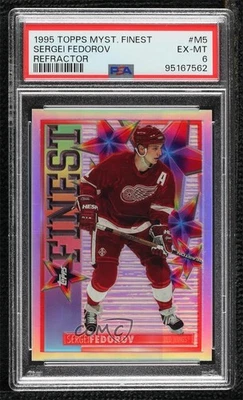 1995-96 Topps Mystery Finest Refractor Sergei Fedorov #M5 PSA 6 HOF - Image 1 of 3