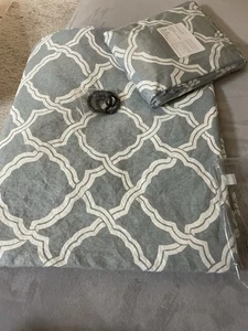 Pottery Barn 3-in-1 Pole Top belgisches Flachs Leinen 2 Vorhänge 50" x 84", grau - Bild 1 von 14