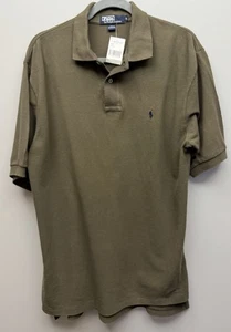 NEU Polo Ralph Lauren Herren Kurzarm Olivgrün Klassiker Poloshirt Gr. L - Bild 1 von 6