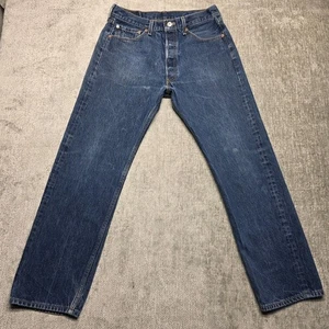 Levis 501xx Jeans Herren 34x32 passt 32x29 Blau Denim Knopf Y2K - Bild 1 von 13