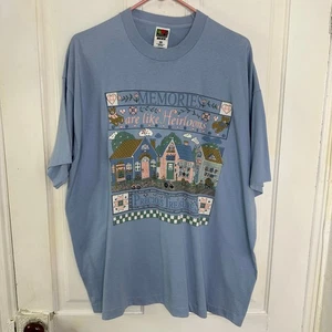 Vintage Air Waves Grandma Cottage Precious Treasures T-Shirt Damen 2XL Vintage Blau - Bild 1 von 7
