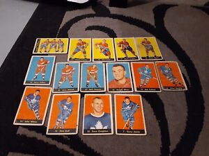 1960-61 Parkhurst 15 Vintage Hockey Cards Lot & includes 2 Rookie Cards L@@K!!