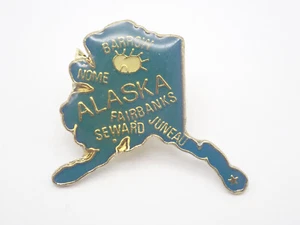 Alaska Nome Barrow Fairbanks Seward Juneau Vintage Lapel Pin - Picture 1 of 3