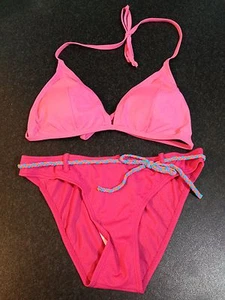 BNWOT Ladies Sz XL 16 Pretty Two Tone Pink Padded String Bikini Bathers Swim Set - Bild 1 von 1