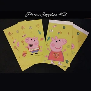 4pk Peppa Pig & George Paper Party Bags/gifts/treats/parties/loot/pop corn - Picture 1 of 5