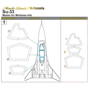Metallic Details MDM4817 Masks for Scale model kit 1:48 Su-33. Masks (Minibase) - Picture 1 of 24