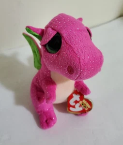 Ty Beanie Boos DARLA the Pink Dragon Stuffed Plush with Tags Collectible - Picture 1 of 4