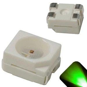 10 x LED PLCC4 1210 3528 Verde Puro SMD LEDs Luz Super Ultra Brillante RC PLCC-4 - Imagen 1 de 2