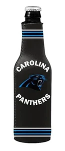 Carolina Panthers Logo Brands NFL Crest Logo Zipper Bottle Hugger Koozie - Picture 1 of 1