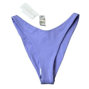 Bikini da bagno L*SPACE fondo taglia small nuovo con etichetta $88 Cabana taglio bit viola - Foto 1 di 7