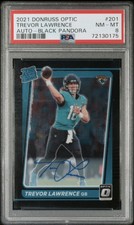 2021 Panini Donruss Optic Black Pandora Auto /25 TREVOR LAWRENCE RC PSA 8!
