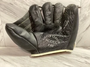 Baseball Mitt GENUINE COWHIDE E4B LITTLE LEAGUE BASEBALL GLOVE- Black - Picture 1 of 11