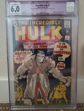 Incredible Hulk #1 ~ CGC 6.0 ~ (Restoration) Marvel 1962 OW/W pages