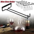 Iron Stemware Holder Wall Mounted Goblet Hanging Rack Wine Glass Holder  Bar
