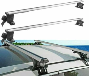 48" Silver Aluminum Roof Rack Cross Bar w/ 3 Kinds Clamp For Audi A4 A6 A3 Q7 Q5 - Picture 1 of 9