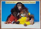 Schöne Alte Ansichtskarte Ak - Münchner Tierpark Gorilla Schimpanse Orang-Utan