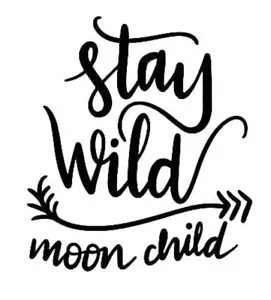Specchio da parete in vinile per bambini Stay Wild Moon decalcomania decorazione camera adesivo motivazione citazione - Foto 1 di 1