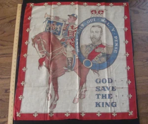 God Save the King George V (1910-1936) Antique Banner Wall Hanging Flag - Picture 1 of 4
