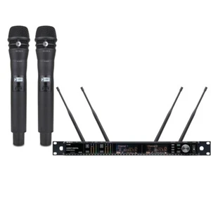 Advanced AD4D 2 Channel KSM8 Dynamic Wireless DJ Karaoke Microphone Digital Sys. - Picture 1 of 5