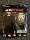 32 Degrees Heat Men's Baselayer Thermal Long Sleeve Crew Neck Top Size L 2 Pack