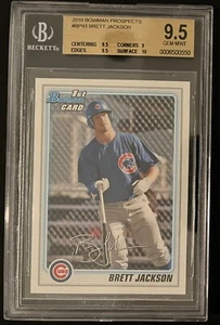 Brett Jackson 2010 Bowman Paper 1ST BOWMAN PROSPECT Card #BP93 BGS 9.5 GEM CUBS - Picture 1 of 2