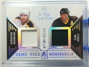 2015 In The Game Used Dual Memorabilia Ray Bourque / Cam Neely (4/5) SSP RARE 