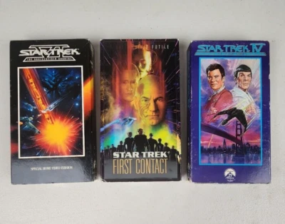 Star Trek 3 VHS Lot - First Contact , The Voyage Home, The Undiscovered Country - Image 1 of 4