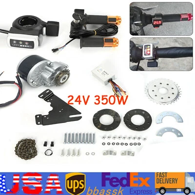 350W 24V E-Bike Thumb Kit Left Side Drive Motor Mountain Bike Conversion Custom - Image 1 of 4