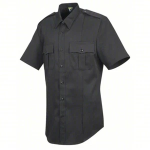 CAMISA HORACE PEQUEÑA HS1230 HOMBRE TALLA 17 CENTINELA NEGRA MANGA CORTA CREMALLERA - Imagen 1 de 2