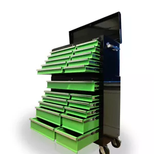 US PRO Tools GREEN BLACK tool Chest Box cabinet toolbox SPECIAL EDITION! Snap up - Picture 1 of 9