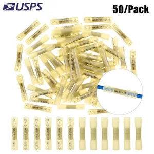 50PCS CONNETTORI A CRIMPARE FILO TERMORETRAIBILE GIALLO TERMINALI ELETTRICI 12-10GA - Foto 1 di 8