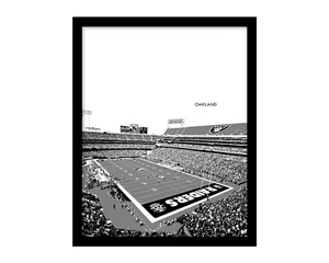 Framed OAKLAND RAIDERS Coliseum Stadium Football Photo Picture - 8x10 11x14 WBN - Picture 1 of 12