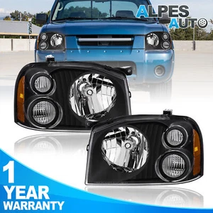Pair Headlights Headlamps For 2001-2004 Nissan Frontier Left+Right Amber Corner - Picture 1 of 10