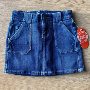 Wonder Nation Girl's Adjustable Waist Stretch Woven Denim Skirt Size 4/5 - Picture 1 of 6