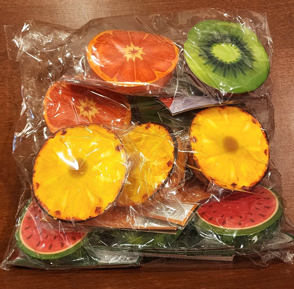 Фруктовые мягкие мячи для стресса игрушка сжимаемая образовательная еда красочная вечеринка 3+ ребенок - Изображение 1 из 4