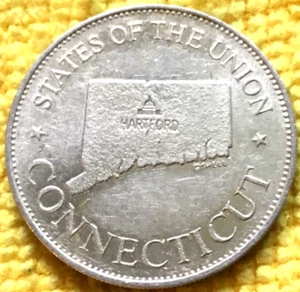 1969 Shell’s States of the Union Coin Game, Connecticut, #148889, Franklin Mint - Picture 1 of 2
