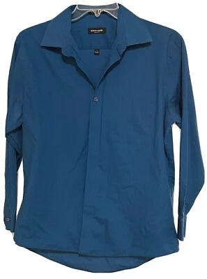 Рубашка на пуговицах Pierre Cardin Extra Slim Fit синяя с длинным рукавом 16-16,5 32/33 L - Изображение 1 из 4